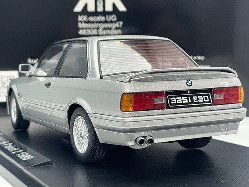 1988 BMW 325i E30 M-PAKET 2 3 Serie 3er Silber Druckguss Modellauto 1/18 Kk Maß - Bild 4 von 11