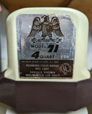 Vintage (60s-70s) 4-quart RICHMOND CEDAR WORKS Ice Cream Maker (Model 71) 