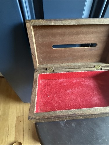 Damast Micro Mosaik Tissue Holz Box alt / Vintage 1940-1960 Intarsien Intarsien - Bild 5 von 19
