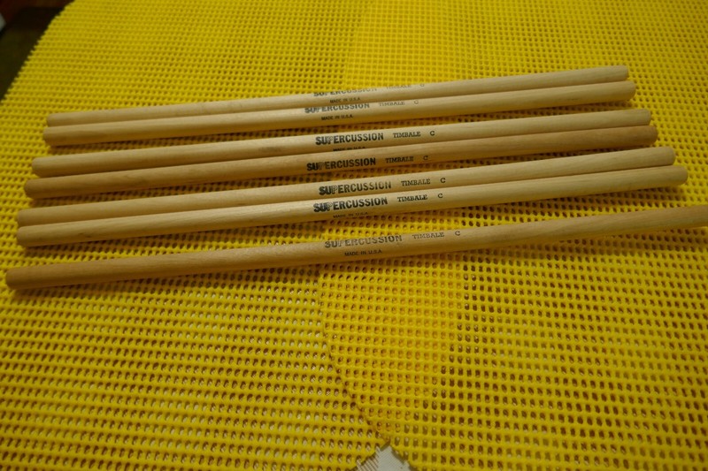 SUPERCUSSION TIMBALE STICKS - 3 PAIR & A SPARE - MADE IN USA - DURABLE