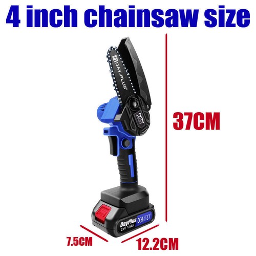 4 INCH Brushless Electric Compact Chainsaw Saw Cutter Cutting Tree Wood Branche - Picture 2 of 19