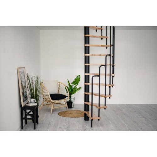 Scala a chiocciola SUONO per soppalco interno 120 cm x 65 cm in faggio - Foto 8 di 14