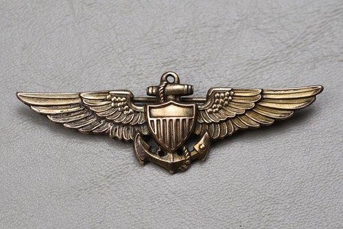 WWII U.S. NAVY/MARINE CORPS PILOT'S WING BY AMICO - PIN BACK, STERLING - Picture 2 of 8