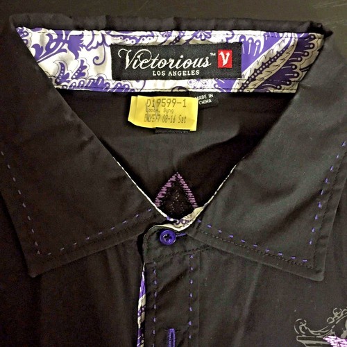 Victorious langärmeliges Freizeithemd mit Knopfleiste – Large - Bild 7 von 7