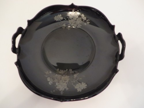 Le Smith Mt Pleasant schwarzer Amethyst Glas Teller mit Griff 9,5" - Bild 1 von 14