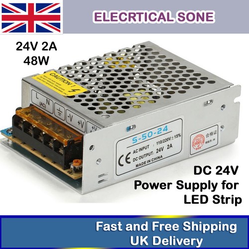 Fuente de alimentación conmutada regulada universal transformador 24V para tira LED CCTV - Imagen 5 de 14