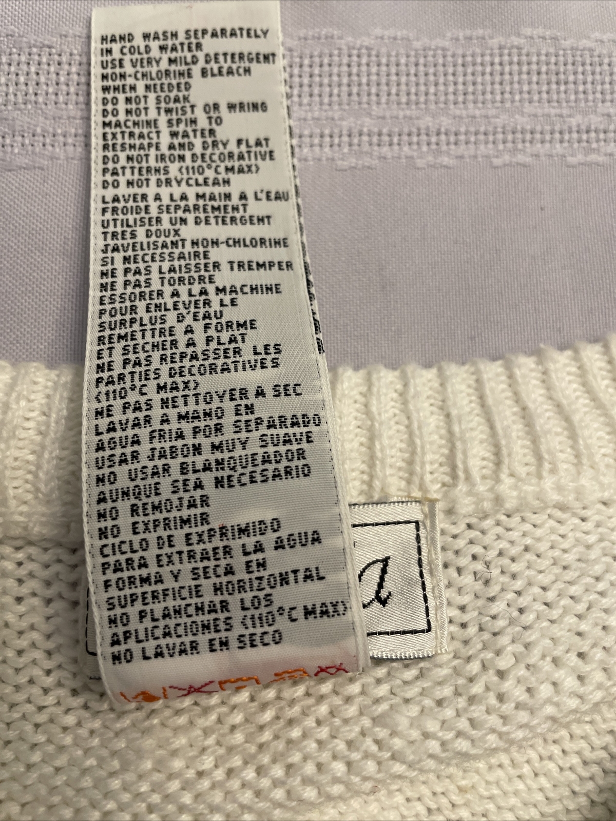 multi color intarsia cotton sweater by santoria i… - image 6