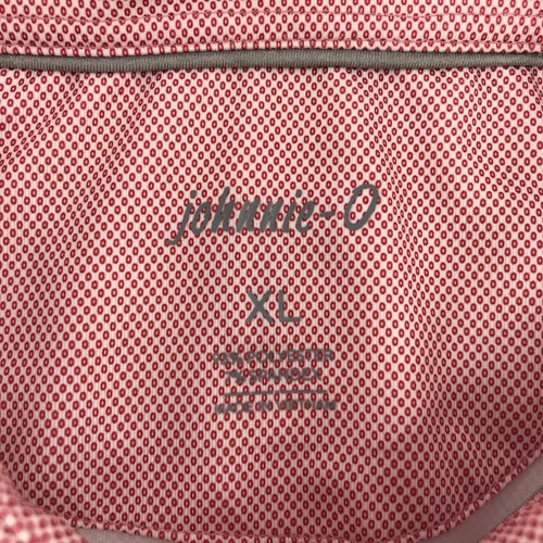 Johnnie O Performance Golf Polo Men's XL Red Geometric Dot Short Sleeve Stretch - Picture 7 of 10