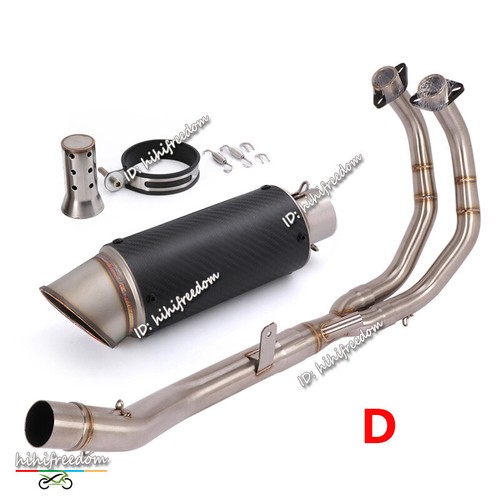 Silenciador de carbono tubo de eslabón delantero para Honda CBR500R CB500X CB500F 2013-2023 - Imagen 9 de 13