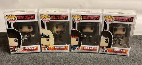 FUNKO POP! Rocks Motley Crue Full Set Of 4 In Protectors #70 #71 #72 #73