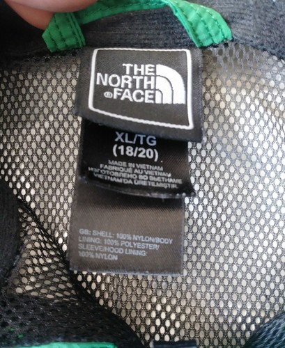 The North Face Hyvent Green Rain Windbreaker Jacket Coat Boy's Size: XL 18/20 - Foto 5 di 7
