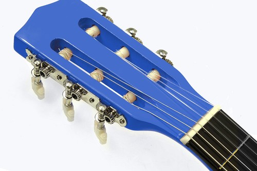 NEW BLUE CHILDRENS ACOUSTIC GUITAR IDEAL KIDS GIFT - Picture 4 of 7
