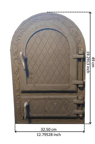 Ofentür Backofentür aus Gusseisen für Pizzaofen, Backofen 49x32.50cm - Bild 6 von 7