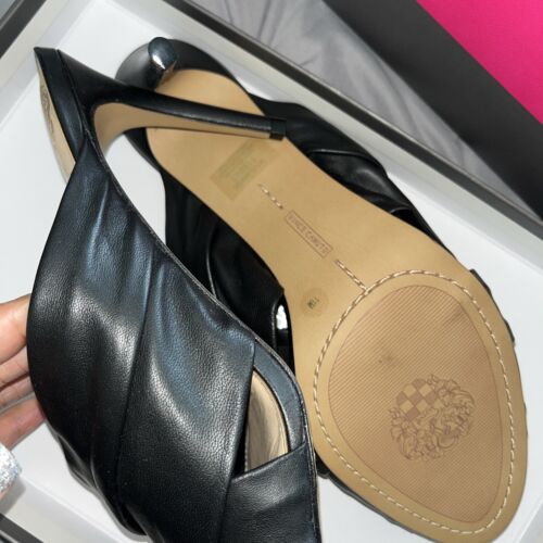 Vince Camuto Womens Clarstie Black Leather Mules Shoes 11 Medium (B,M) BHFO 7050 - Picture 9 of 14