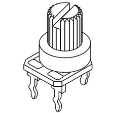 Trimmer Resistors - Through Hole WHT LNG KNOB HOR 1M - pack of 10.