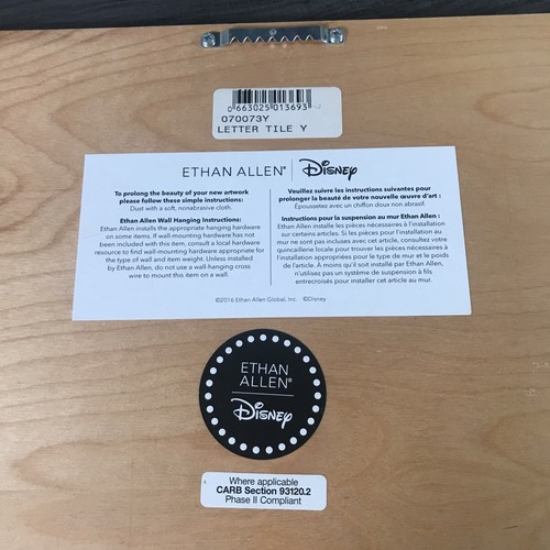 Ethan Allen Mickey Mouse Disney Letter Title E - Picture 5 of 5