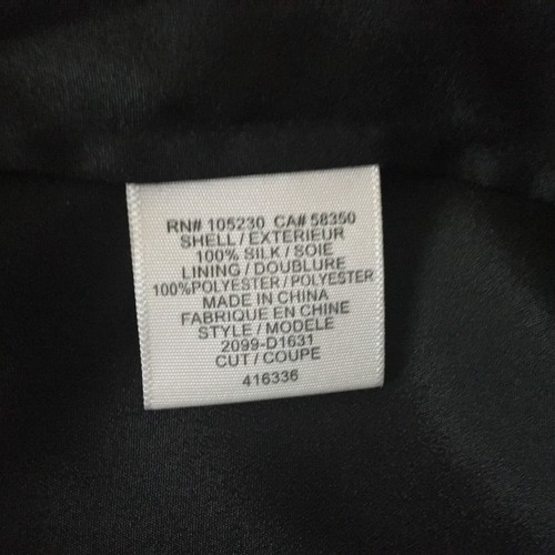 Joie Women’s Tiandi Asymmetric Dress 100% Silk Solid Black Sleeveless Small - Picture 7 of 7