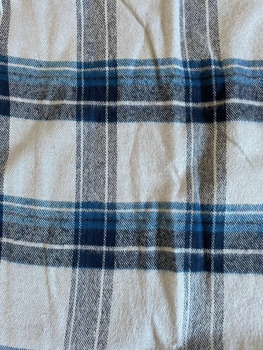 Burnside Mens XL Plaid Shirt Gray Blue Button Down Collared NWT J6 - Picture 7 of 9