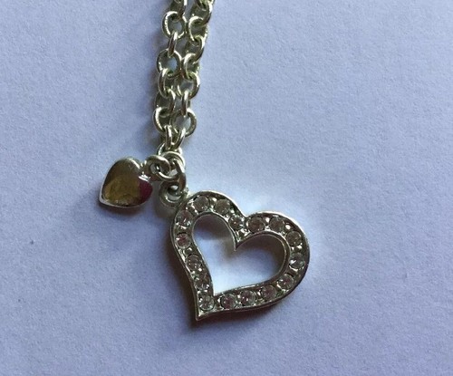 NEXT Silver Plated Heart Necklace And Earring Set-Diamanté -Boxed - Picture 7 of 8