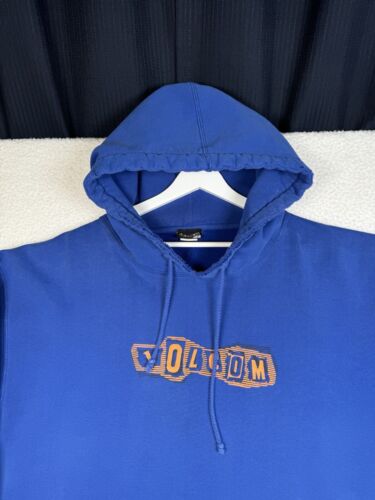 Vintage Volcom Hoodie Skateboarding Y2K - Men's XL - Blue Orange - Picture 2 of 24