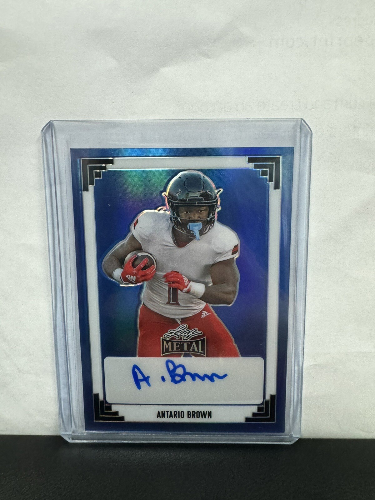 2024 Leaf Metal Antario Brown 91 Autographs Prismatic Blue 1/9