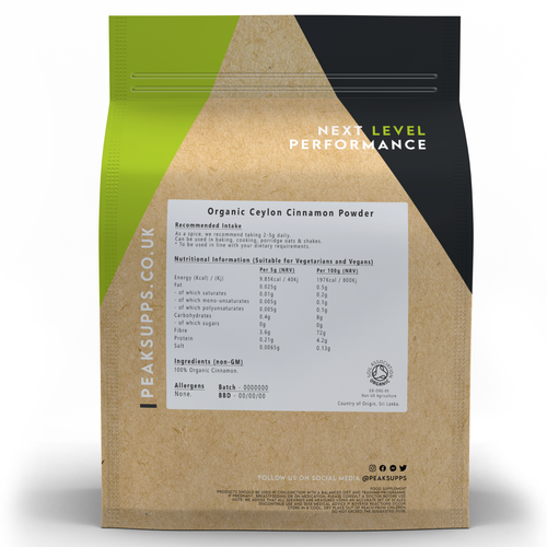 Organic Ceylon Cinnamon Powder 100g - True Cinnamon Baking Smoothies Hot Drinks - Picture 2 of 2