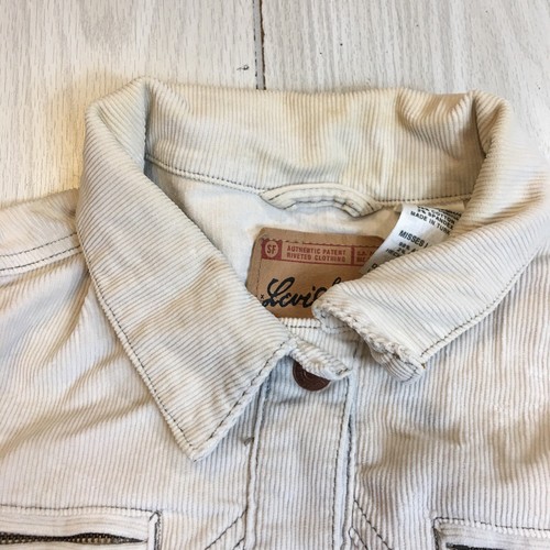 Levi Strauss Corduroy Jacket Beige Misses L Trucker Jacket - Picture 3 of 9