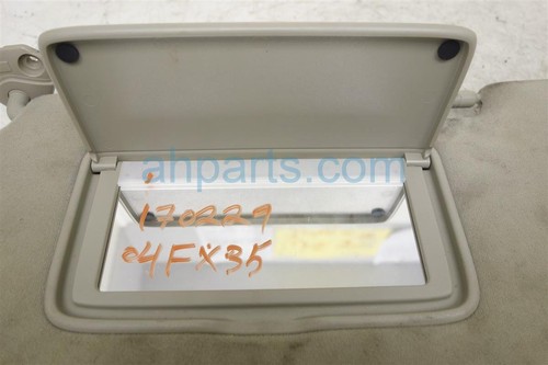 2003-2006 Infiniti Fx35 Driver Left Sun Visor Interior Roof Block *Dirty - Picture 4 of 11