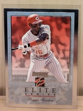 1996 Donruss THE ELITE SERIES #63 Reggie Sanders Reds ICONIC INSERT SET /10000