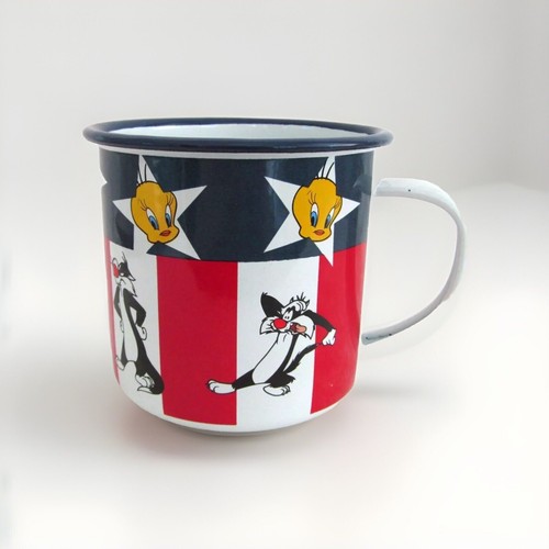Taza esmaltada Warner Bros Studio Piolín y Silvestre estrellas y rayas - Imagen 2 de 10