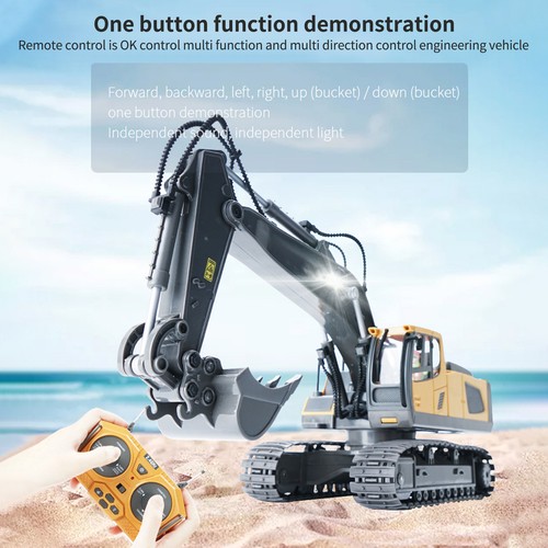 1/20 Remote Control Excavator Construction 11CH RC Excavator for Kids Gifts Y5B8 - Picture 6 of 14