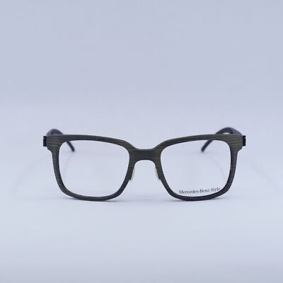 NEW Mercedes-Benz M4017 D Khaki Wood/Black 50mm Eyeglasses  display picture 3