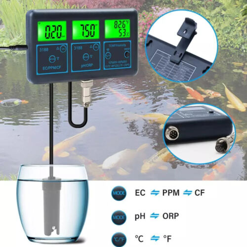 Monitor inteligente WIFI calidad del agua acuario piscina medidor PH ORP EC PPM probador - Imagen 9 de 33