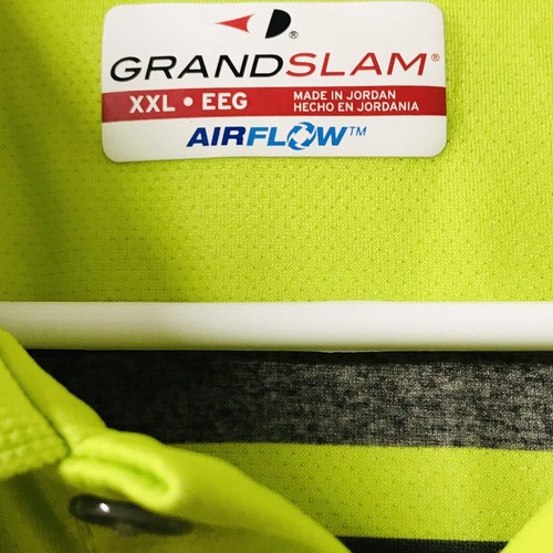 Grand Slam Airflow Size XXL Mens Polo Shirt Striped Short Sleeve - Picture 5 of 6