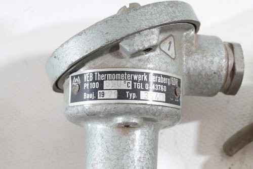 1 x Thermometer Pt 100 550°C Temperaturfühler DDR vintage Verteilerdose Deko - Bild 7 von 10