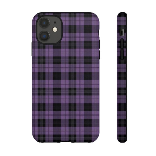 Personalized Purple And Black Plaid Tough Case For iPhone, Galaxy and Pixel - Picture 125 of 272