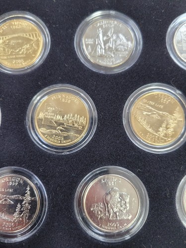 2005 Precious Metal Quarter Program 24K Gold & Platinum Enhanced Quarters - Picture 5 of 5