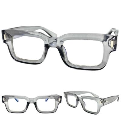 Men\'s Square Plastic Frame Classic Gray Glasses, , Da Gray Square Glasses #2041312 | Zenni Optical main image 4