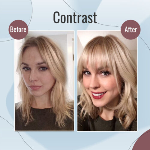 Thin Neat Bangs Thick Clip in Fringe As Human Hair Extensions Front Hairpiece US - Picture 9 of 76