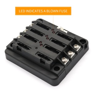 General-6-Way-12p-Terminal-Fuse-Block-Buss-Bar-100A-DIY-Combination-For-Motor