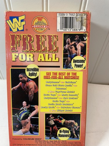 Free For All (VHS 1997) Coliseum Video Yokozuna Vs. Stone Cold Steve Austin RARE - Foto 4 di 8