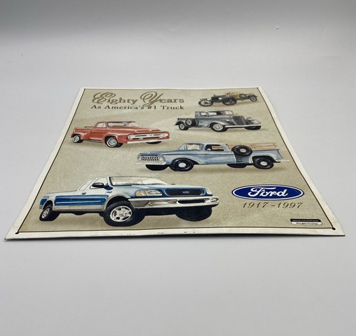 VTG 1996 Ford Metal Sign 80 Years Tribute America's Pickup Truck 1917-1997 Decor - Picture 9 of 13