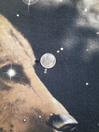 Vintage Liquid Blue Native American Indian Bear Wolf Bison AOP Shirt Size XL - Picture 17 of 19