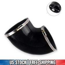 Black 4" Inch 102mm 90 Degree Elbow Silicone Hose Turbo Coupler Intake Pipe