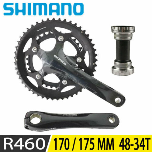 SHIMANO FC R460 Crankset 2x10 Speed with BB RS500 170 175mm 48-34T MTB Bike Part - Picture 9 of 9