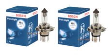 2x BOSCH Pure Light H4 12V 60/55W für SKODA FAVORIT FELICIA I II OCTAVIA I