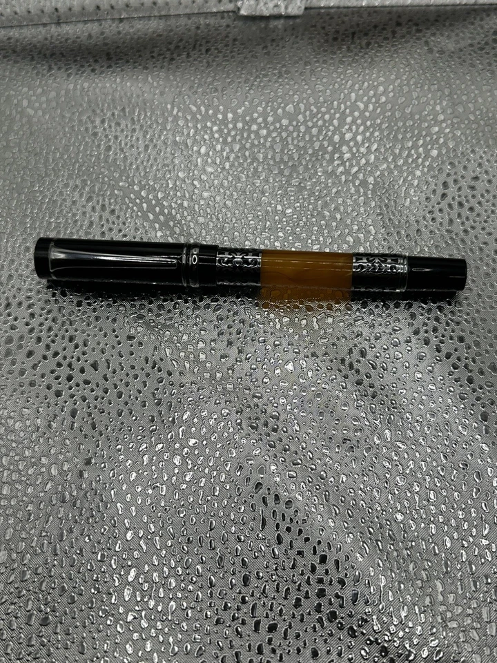 JINHAO RESINA ÁMBAR Y PLATA ORNAMENTADA BOLÍGRAFO SIN TINTA Foto 3 de 3