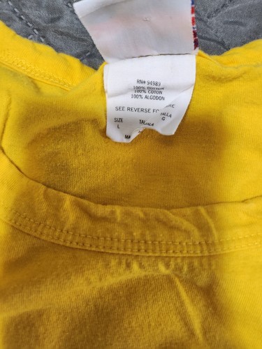 Womens Milwaukee Brewers Yellow Tshirt With Blue Glitter Lettering Size Large - Picture 6 of 7