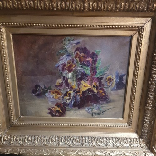 ANTICO DIPINTO/FINE '800/FIORI. - Foto 7 di 12