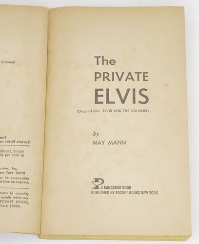 The Private Elvis by May Mann 1977 Pocket Books 81884 Vintage Paperback Obituary - Picture 7 of 9